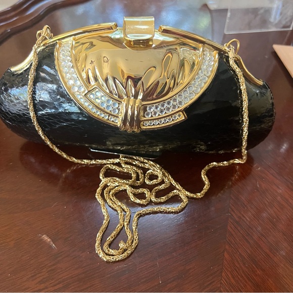 Vintage leather evening bag - Picture 3 of 13